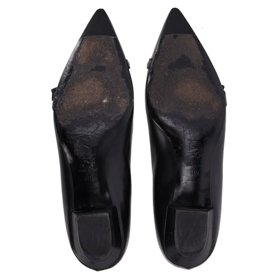 Dior ballerina's met spitse neus in zwart leer - Image 6