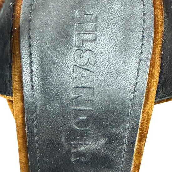 Jil Sander Twisted Platform Sandalen in Bruin Fluweel - Image 6
