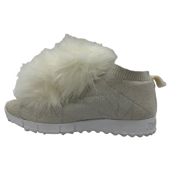 Jimmy Choo Norway Pom Pom sneakers in witte lurex - Image 6