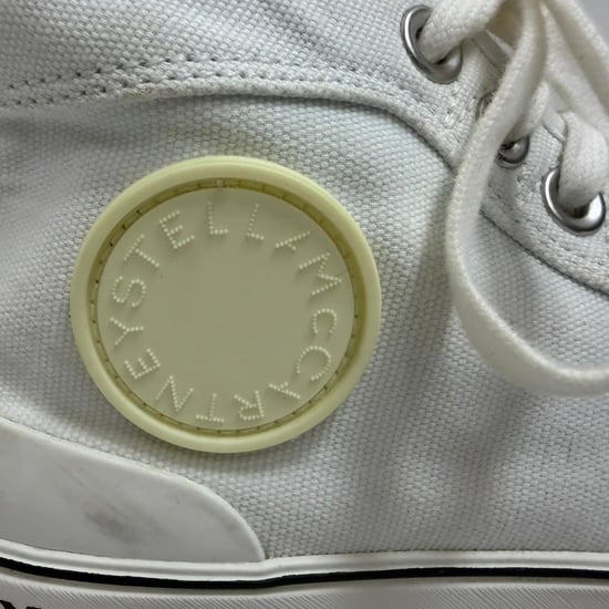 Stella McCartney hoge sneakers met logo-accent in wit canvas - Image 4
