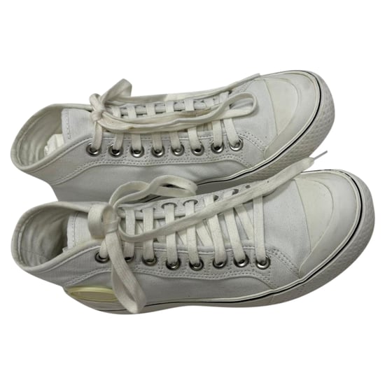 Stella McCartney hoge sneakers met logo-accent in wit canvas - Image 6