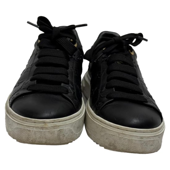 Louis Vuitton Monogram Time Out sneakers in zwart leer - Image 2