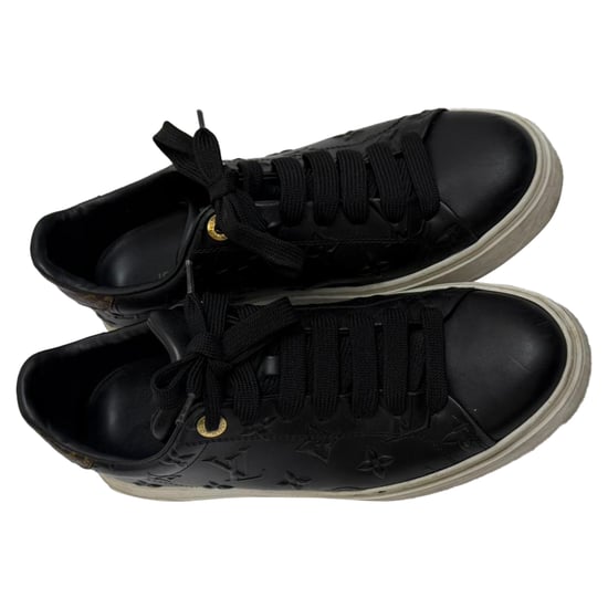 Louis Vuitton Monogram Time Out sneakers in zwart leer - Image 5