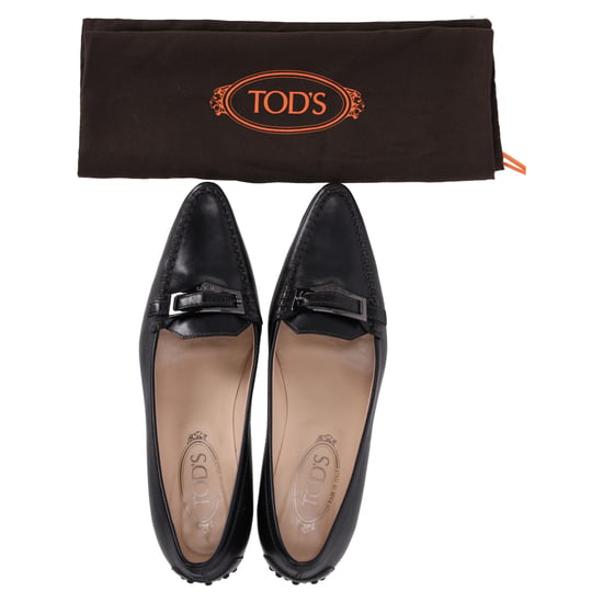 Tod's Penny Loafer pumps met spitse neus in zwart leer - Image 6