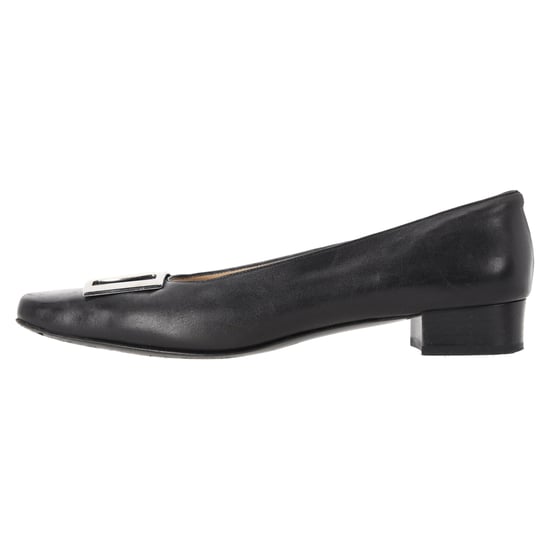 Ferragamo pumps met gespdetails in zwart leer - Image 2