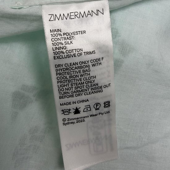 Zimmermann Kant Gedetailleerde Midi Rok in Mintgroene Polyester - Image 5