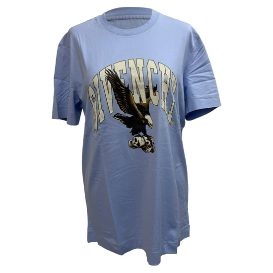 Givenchy Adelaar Logo-Print T-Shirt in Blauw Katoen - Image 1