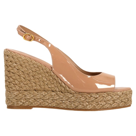 Stuart Weitzman Island slingback espadrillesandalen in beige lakleer - Image 1