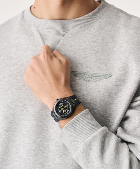Aston Martin Thrill Tks W Heren Blauwe Horloge MTRI2S602 - Image 4