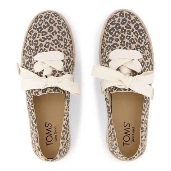 TOMS Carolina Lace Up Katoenen Dames Havermout Espadrilles - Image 5