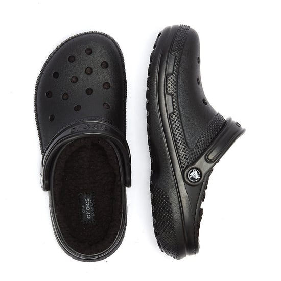 Women's Crocs Classic Lined Clogs in Black - Image 6