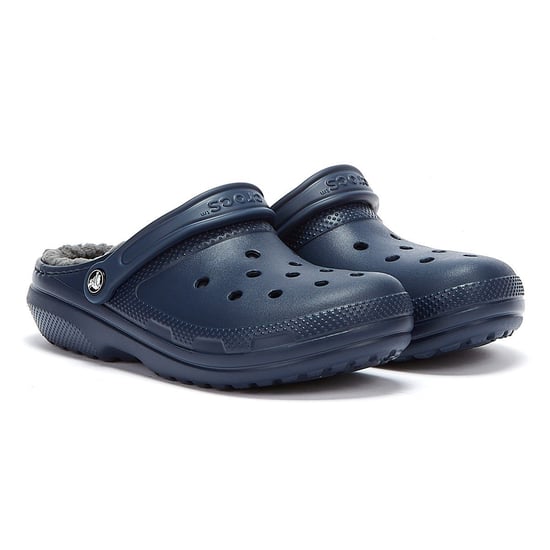 Shop Voor Crocs Classic Lined Dames Navy/Grijs Klompen - Image 1