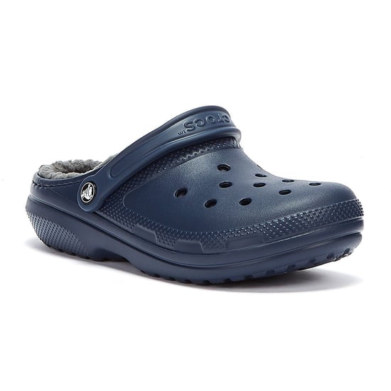 Shop Voor Crocs Classic Lined Dames Navy/Grijs Klompen - Image 2