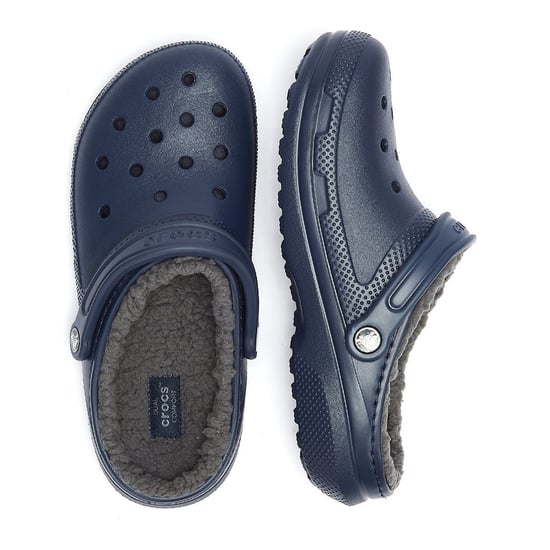 Shop Voor Crocs Classic Lined Dames Navy/Grijs Klompen - Image 6