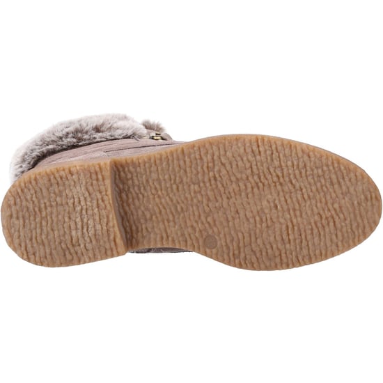 Hush Puppies Florence Leren Damesschoenen In Taupekleurige Boots - Image 3