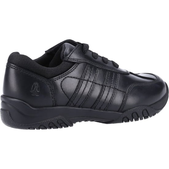 Hush Puppies Jezza 2 Senior Leren Zwarte Veterschoenen Voor Jongens - Image 2