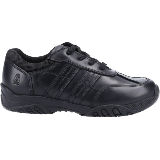 Hush Puppies Jezza 2 Senior Leren Zwarte Veterschoenen Voor Jongens - Image 4