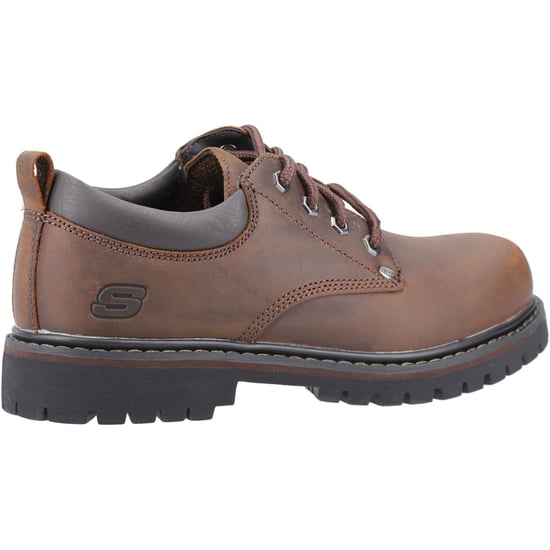 Skechers Tom Cats Leren Heren Donkerbruine Veterschoenen - Image 2