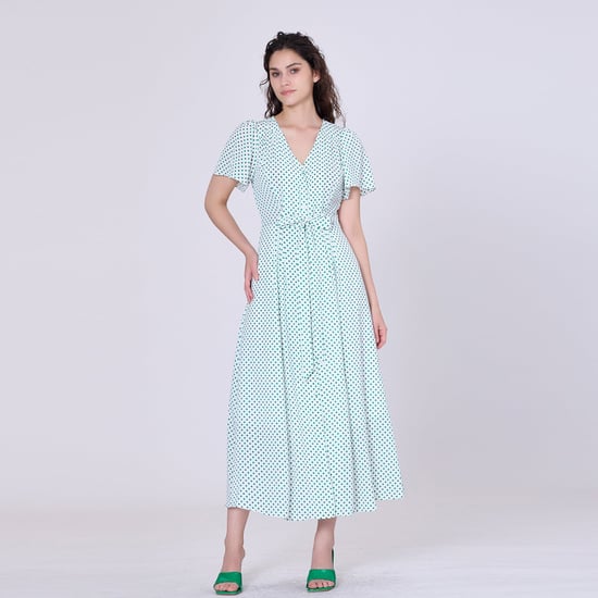 Polka stip flard shirt-jurk - Image 3