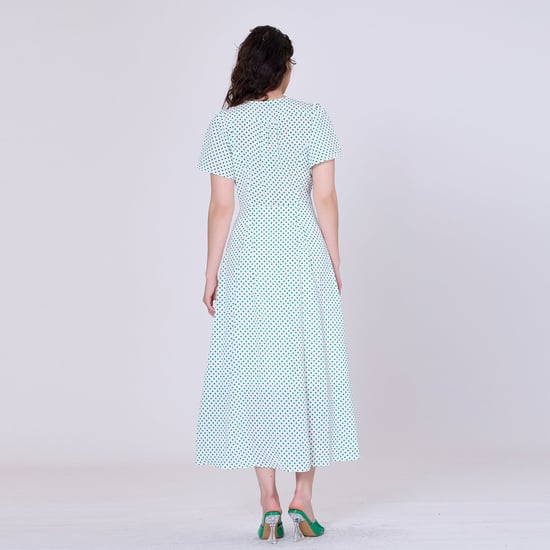 Polka stip flard shirt-jurk - Image 5