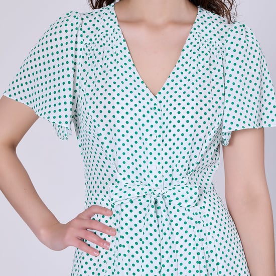 Polka stip flard shirt-jurk - Image 6