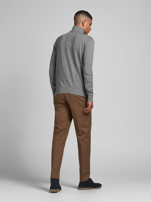 Jack & Jones Trui Emil Knit Half Zip  Grijs - Image 3
