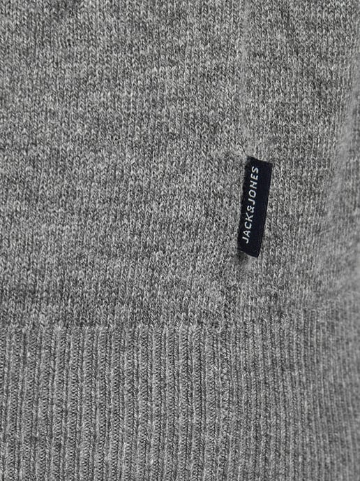 Jack & Jones Trui Emil Knit Half Zip  Grijs - Image 5
