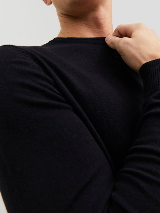 Jack & Jones Trui Emil Knit Crew Neck Zwart - Image 3