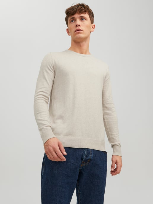 Jack & Jones Trui Emil Knit Crew Neck Beige - Image 2