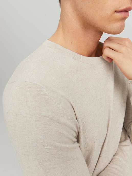 Jack & Jones Trui Emil Knit Crew Neck Beige - Image 3