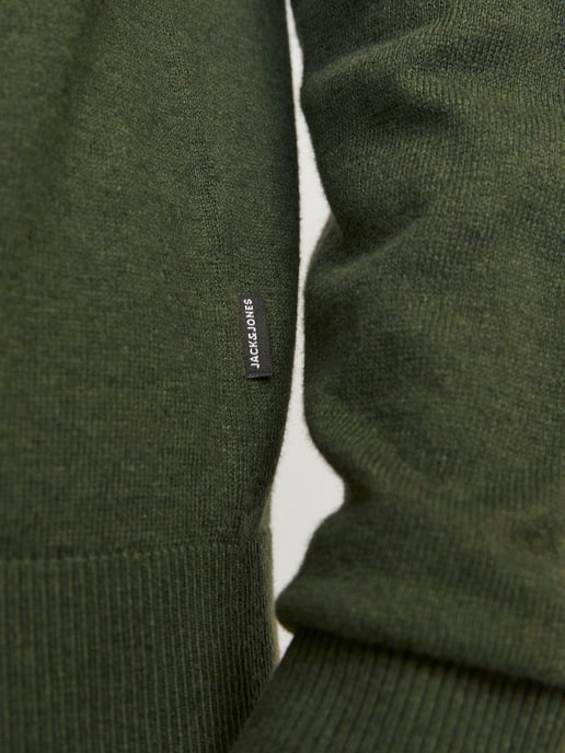 Jack & Jones Trui Emil Knit Half Zip Groen - Image 5