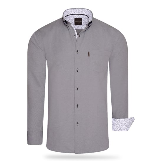 Cappuccino Italia Overhemden Regular Fit Overhemd Antraciet Grijs - Image 1