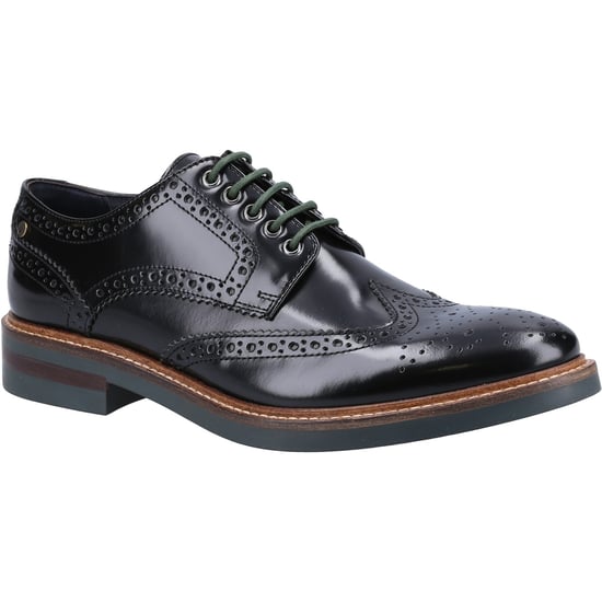 Base London Woburn Excel Heren Brogues Schoenen Zwart - Image 3