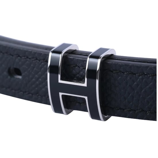 Hermès Pop H riem 15 mm zwart Epsom leer palladium hardware - jaren '20 - Image 2