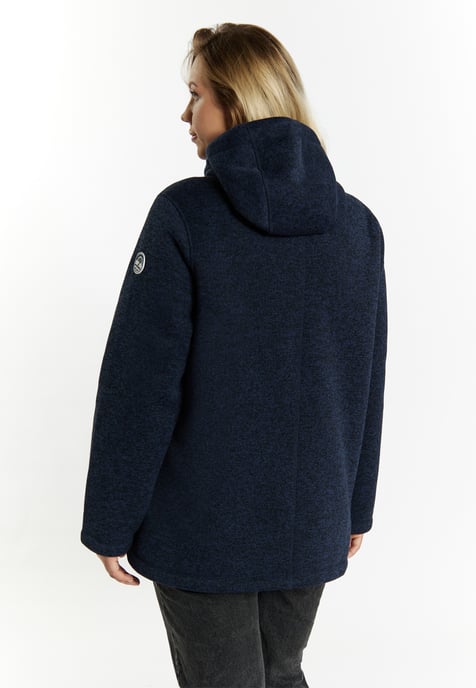 Schmuddelwedda Gebreide fleece jas Dames marine gem - Image 5