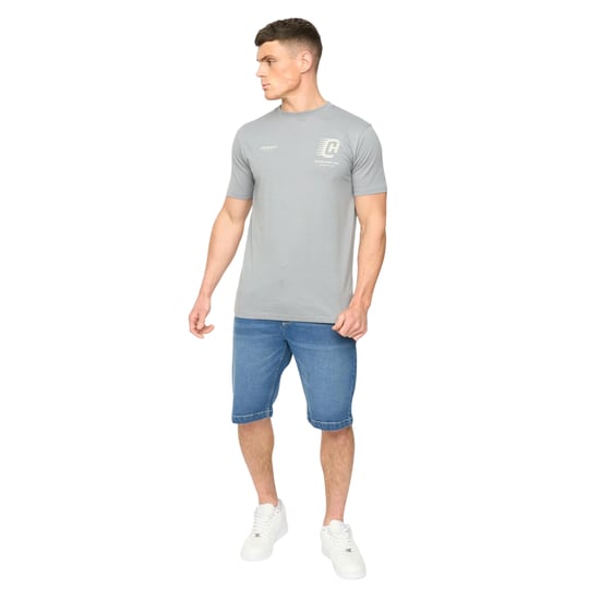 Crosshatch Heren Morville Katoenen T-Shirt (Staalblauw) - Image 3