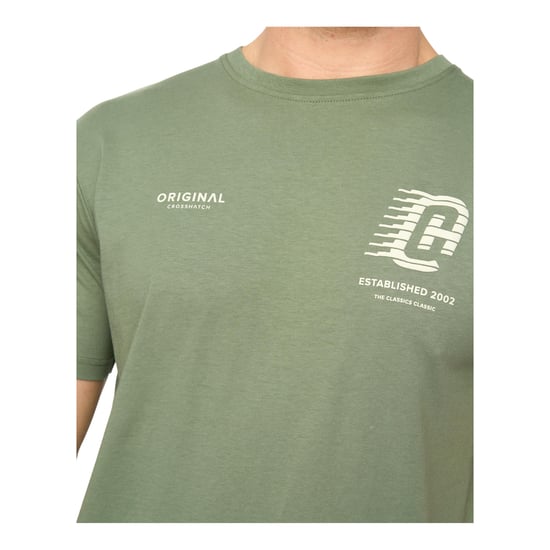 Crosshatch Heren Morville Katoenen T-Shirt (Olijf) - Image 2