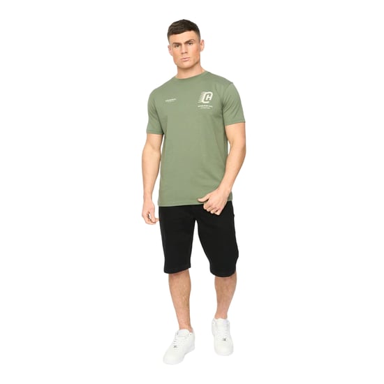 Crosshatch Heren Morville Katoenen T-Shirt (Olijf) - Image 3