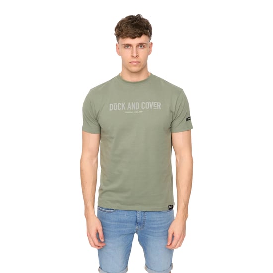 Duck and Cover Heren Walpole T-Shirt (Olijf) - Image 1