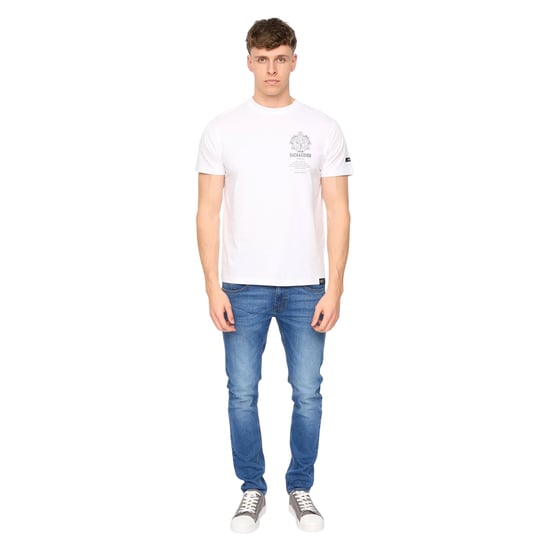 Duck and Cover Heren Stoneham Geborsteld Katoenen T-shirt (Wit) - Image 4