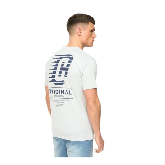 Crosshatch Heren Morville Katoenen T-Shirt (Lichtblauw) - Image 2