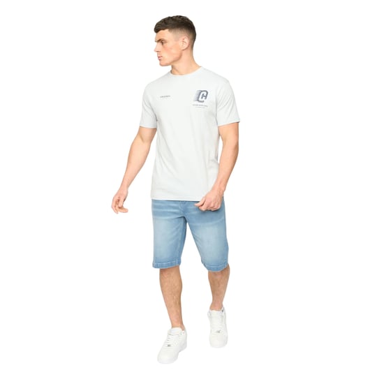 Crosshatch Heren Morville Katoenen T-Shirt (Lichtblauw) - Image 3