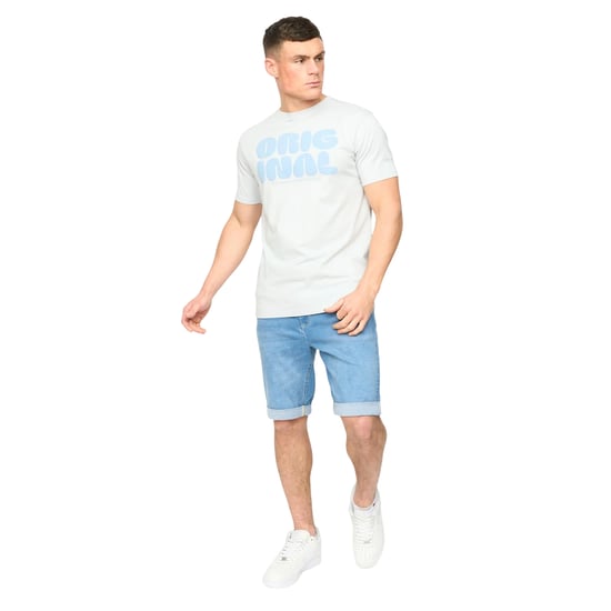 Crosshatch Heren Transflate T-Shirt (Lichtblauw) - Image 3