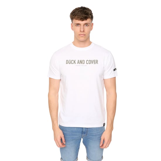 Duck and Cover Heren Walpole T-Shirt (Wit) - Image 1