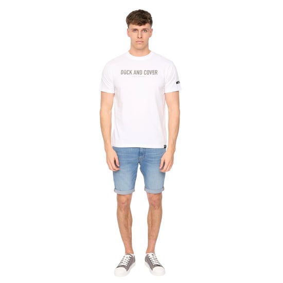 Duck and Cover Heren Walpole T-Shirt (Wit) - Image 4