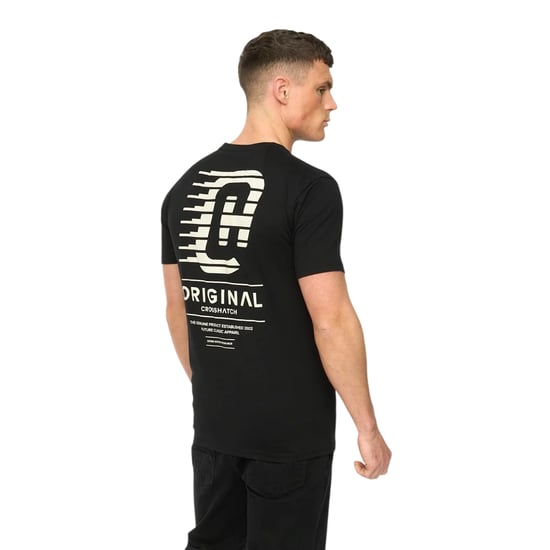 Crosshatch Heren Morville Katoenen T-Shirt (Zwart) - Image 2