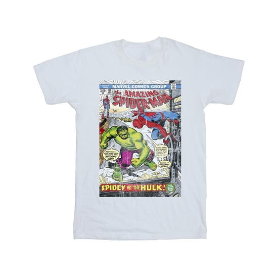 Marvel Heren Spider-Man VS Hulk Cover T-Shirt (Wit) - Image 1