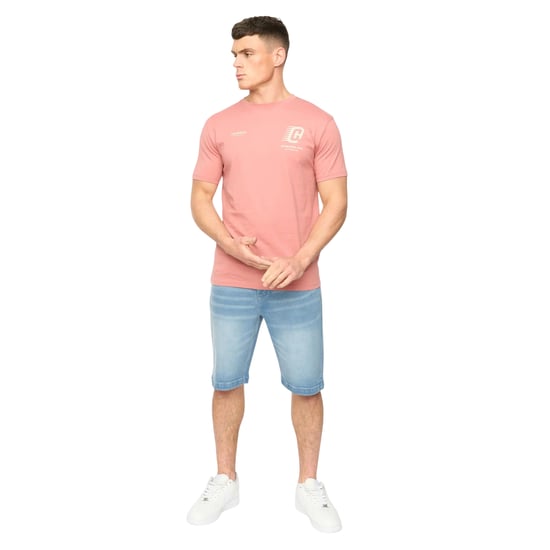 Crosshatch Heren Morville Katoenen T-Shirt (Roze) - Image 3