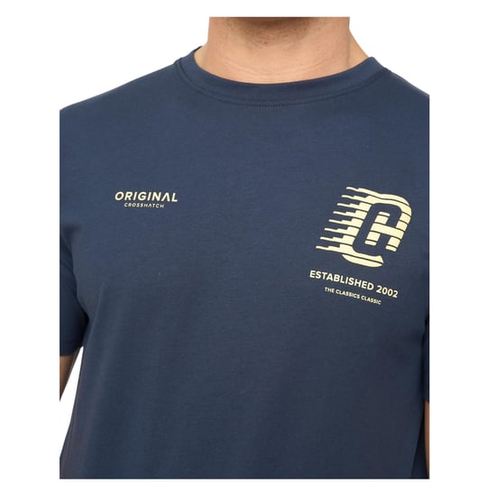 Crosshatch Heren Morville Katoenen T-Shirt (Navy) - Image 2
