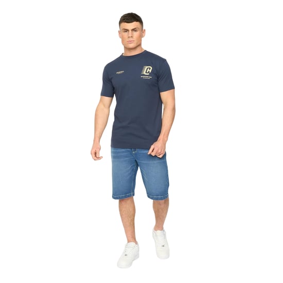 Crosshatch Heren Morville Katoenen T-Shirt (Navy) - Image 3